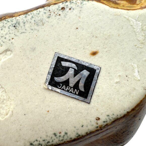 Vintage Pottery Tea Light Holder Brown Puppy Dog Figural Candle Succulent Japan - Picture 8 of 9